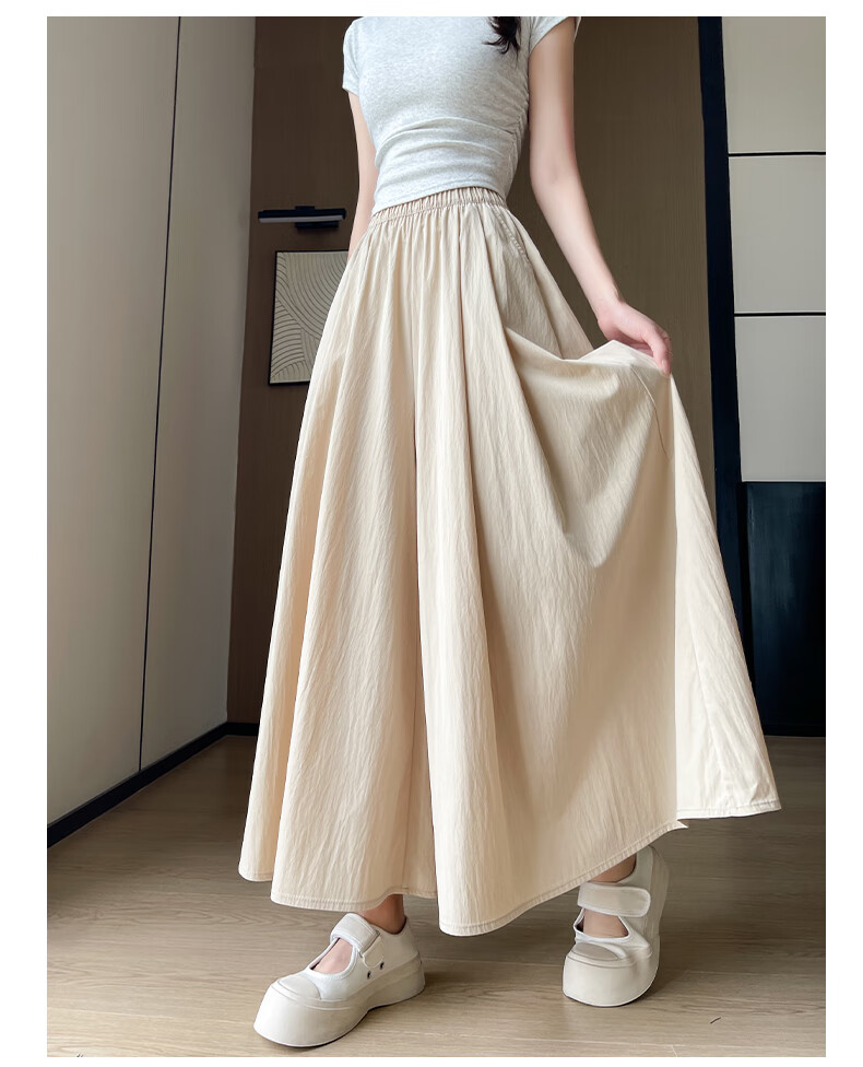 LangSha High-Waisted Yamamoto Skirt Pants for Women, Summer Lightweight Flowy Slimming A-Line Skirt Shorts, Loose Wide-Leg Pants for Petite Figures 21