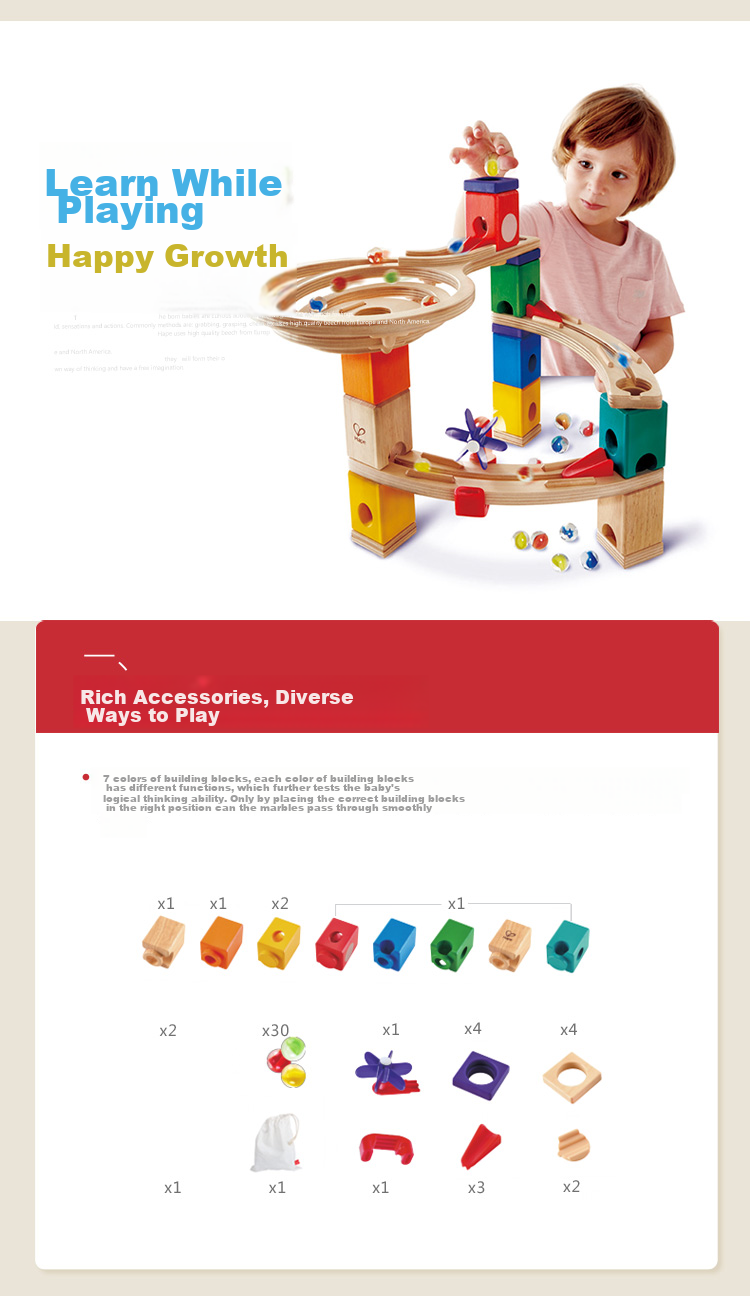 Hape Children's Early Education Toy, DIY Parent-Child Slide Track, Marble Game, Double Spiral Racing Set, Birthday Gift E1100 7