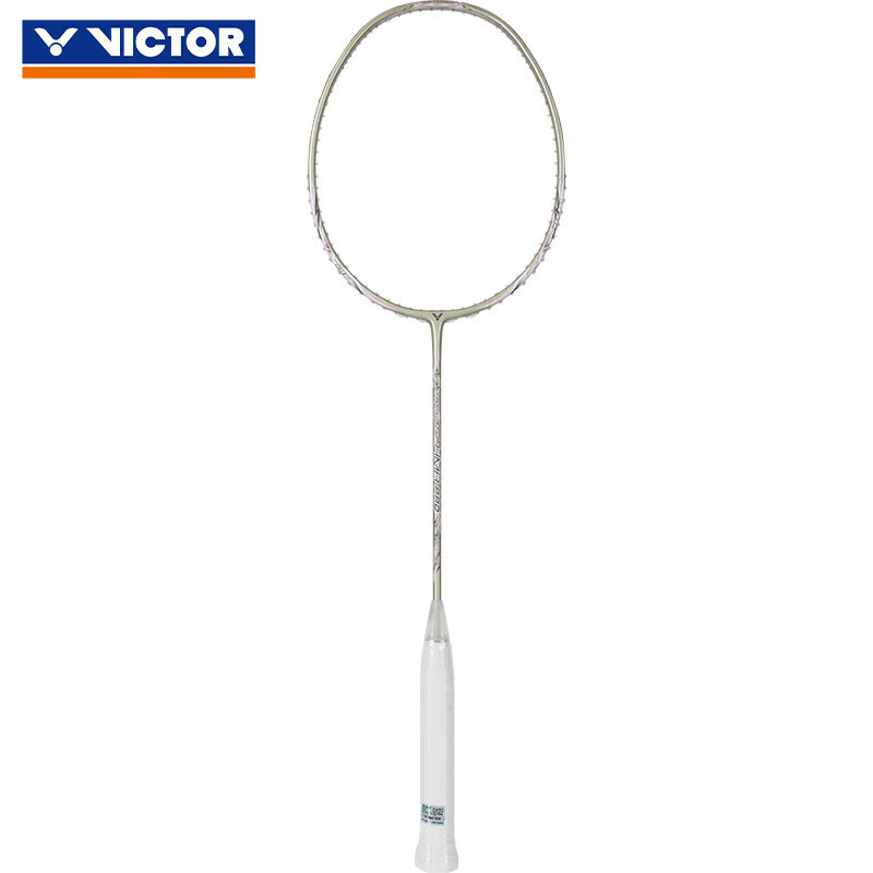 Бадминтонная ракетка VICTOR, Victory Iron Hammer Carbon Fiber Single Racket, TK-HMR PRO, Ruby Gold 4U, предварительно натянутая