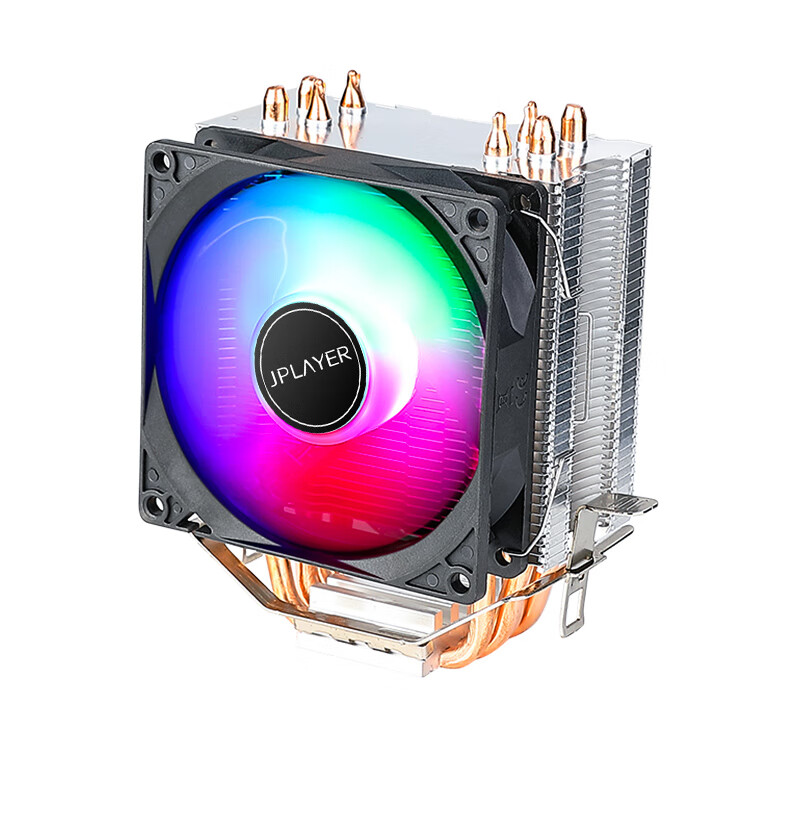 JPLAYER Ziyi Co-Branded Edition 4 Copper Tube 9cm Colorful Fan CPU Air Cooler, Noise-Reducing RGB Fan (AMD/Intel Multi-Platform/With Thermal Paste) 10