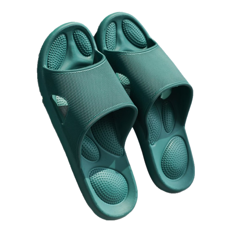 GUOLUOFEI Couple's Massage Bathroom Slippers, Home Indoor Summer Bathroom Slippers for Men And Women, Turquoise Green, Size 41-42