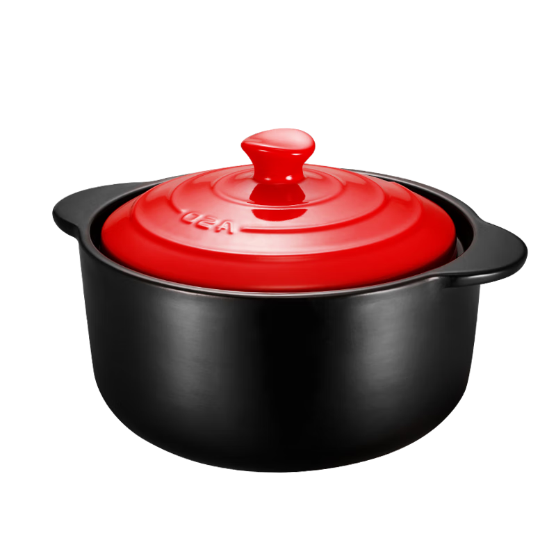 ASD Clay Pot, Soup Pot, Stew Pot, 4.5L New Clay Pot for Clay Pot Rice, Shallow Soup Ceramic Pot, RXC45B3WG-C