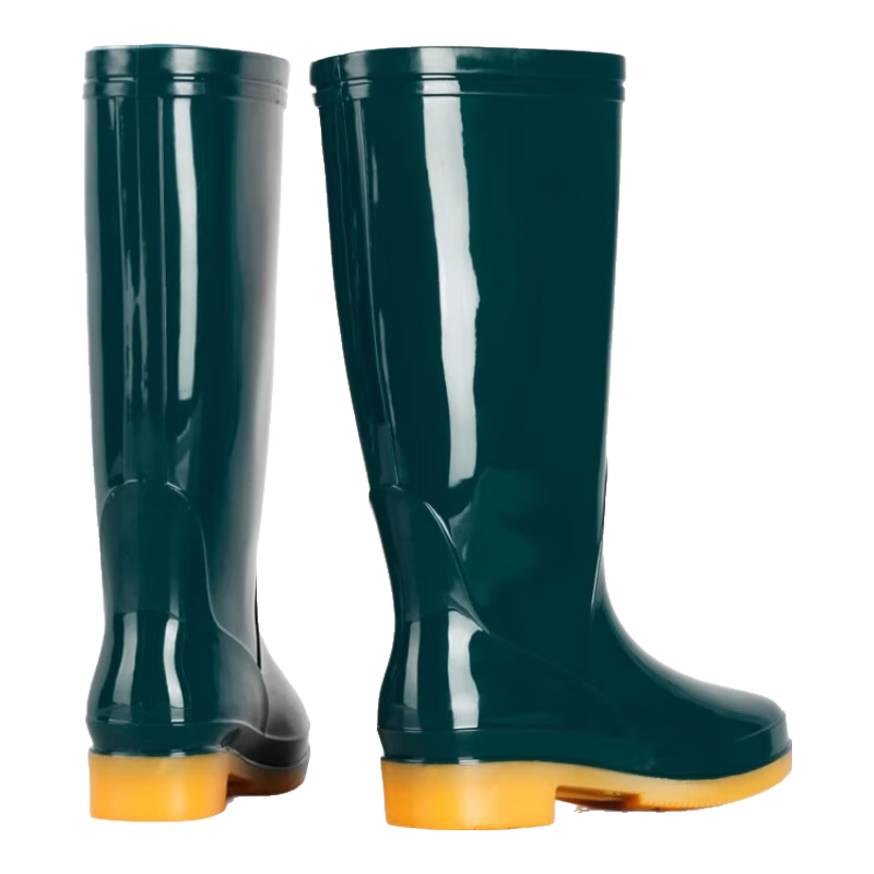 Warrior Women's Waterproof Rain Boots HXL81S Green High Top Size 39