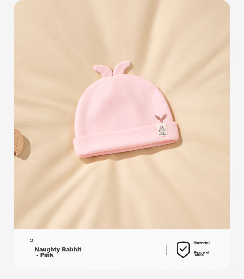 Beitaisi Baby Hat, Autumn And Winter Newborn Infant Cotton-Padded Cap for Boys And Girls, Unisex Boneless Cap for Newborns 0-3 Months, Protecting Fontanelle 25
