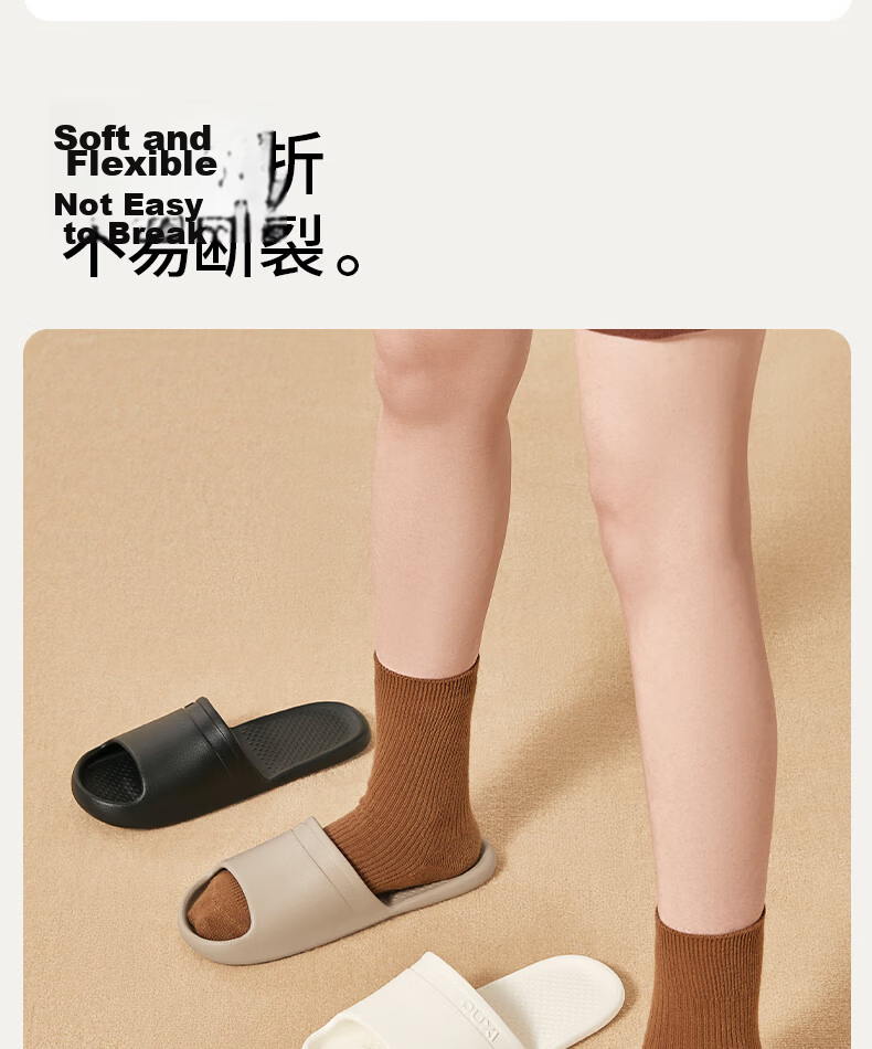 Poxi Foldable Travel Slippers for Women, Hotel Business Trip Use, Simple Portable Non-Slip EVA Sandals for Men, Lightweight Couple Slippers 5