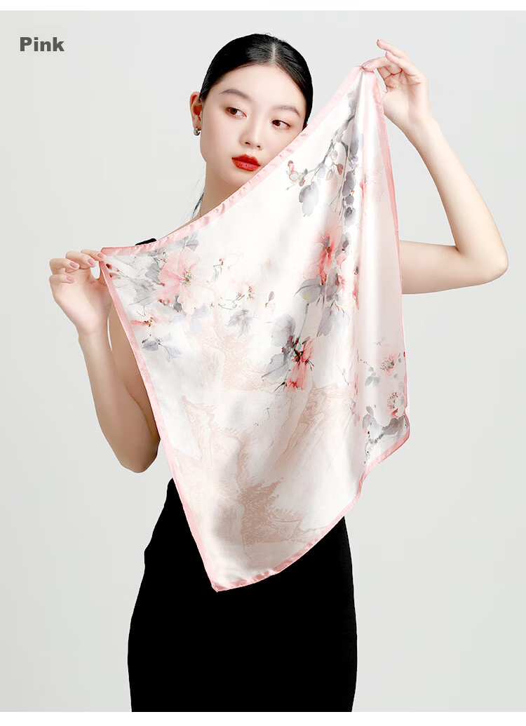 5161 Premium 100% Mulberry Silk Scarf Small Square Neck Scarf 2025 New Printed Hair Tie Gift 10