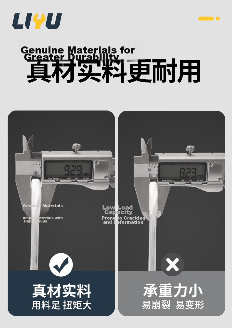 Liyu Industrial Grade 17mm Dual-Use Ratchet Wrench Open-End and Box-End Quick Ratchet Automotive Repair Tool 5