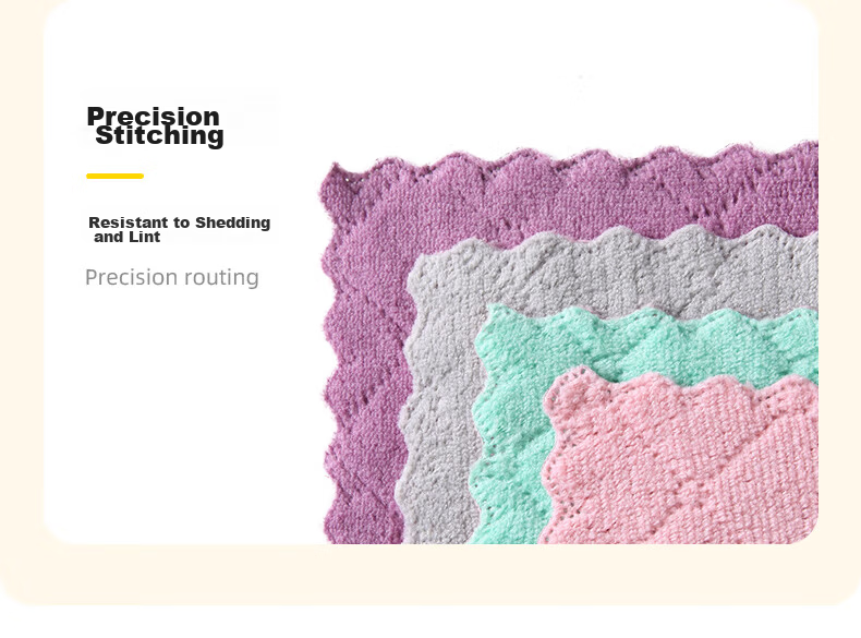 Jiajie Premium Color Stripe Soft Scrubbing Cloth 6-Pack Dishwashing Sponge Oil Removal Kitchen Cleaning Cloth Household Essential 14