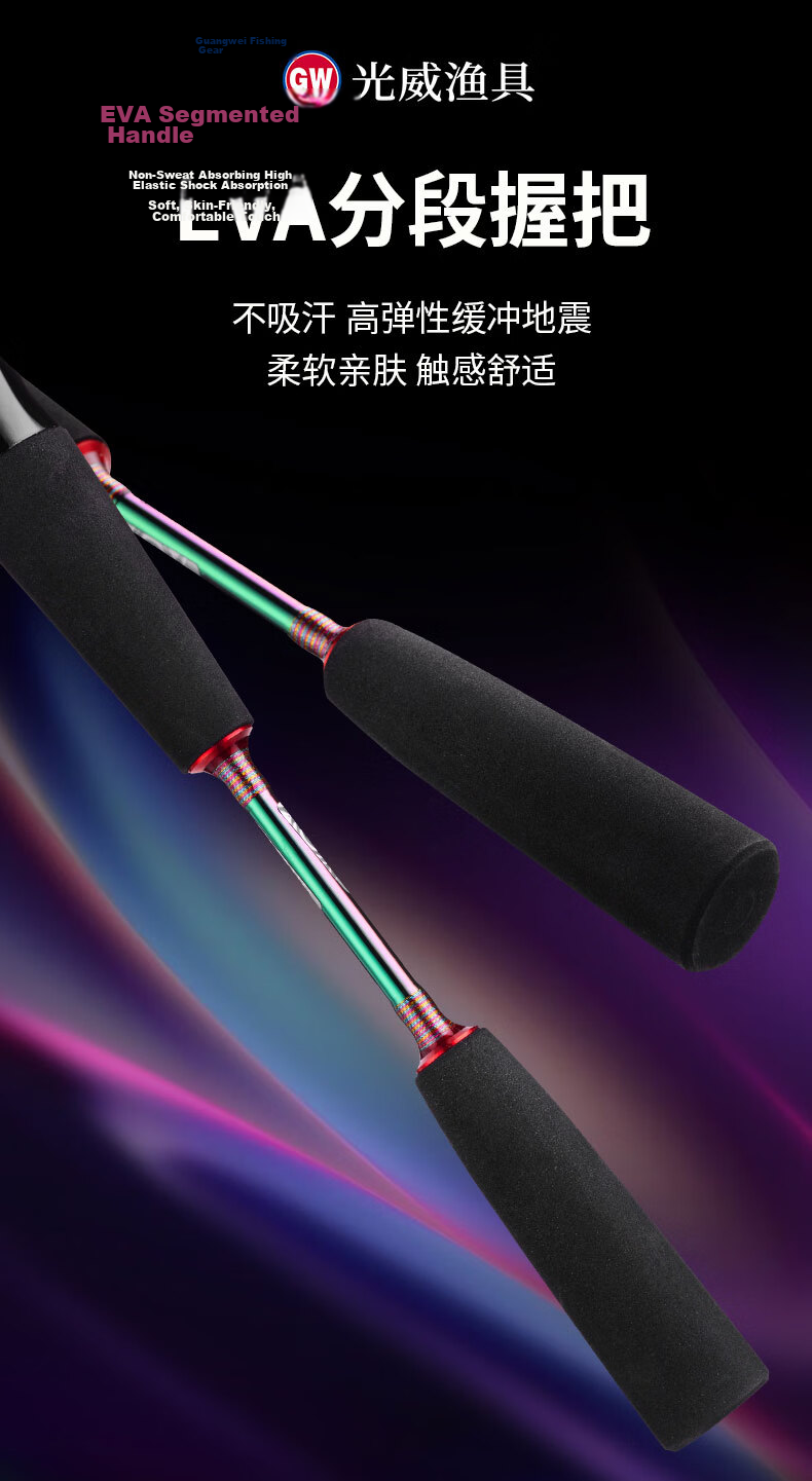 GW 1.37m Gun Handle Sea Pattern Makou Water Drop Reel Lure Set UL Light Micro Lure Fishing Rod 11