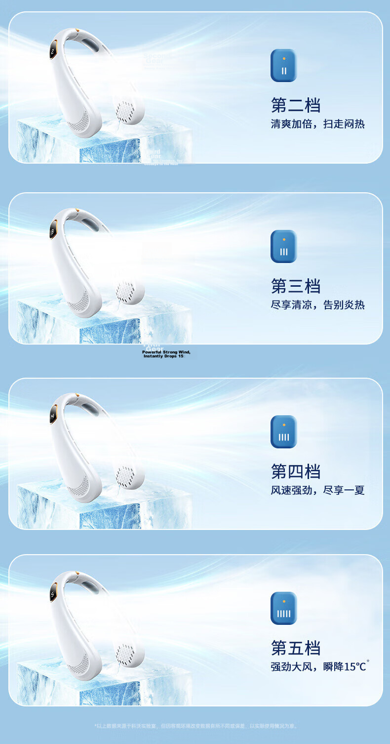 KOVOL [Top Ranked] Neck-Hanging Fan, Small Portable Desk Fan, Long Battery Life, Personal Neck-Hanging Fan for Dormitory Cooling, Electric Fan for Temperature Reduction, Corporate Gift Customizatio 15