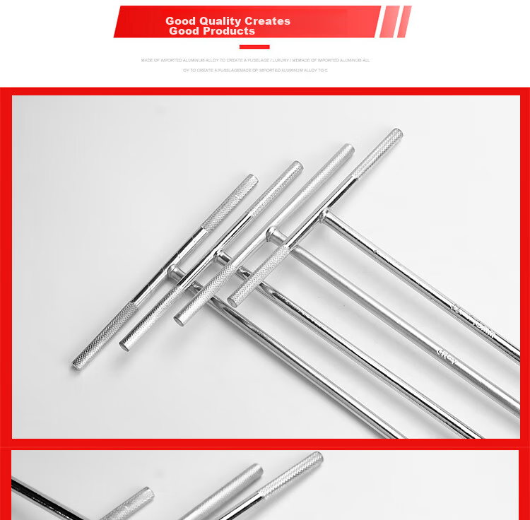 Haisidike T-Handle Hex Wrench Extended Socket T-Type Sleeve (8/10/12/13/14) [Jingcang] 5-Piece Set 9