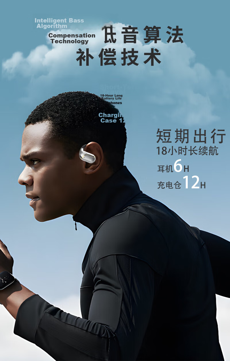 COOYEE OWS Open-Ear Directional Audio Wireless Bluetooth Sports Earphones W5S Off-White 5