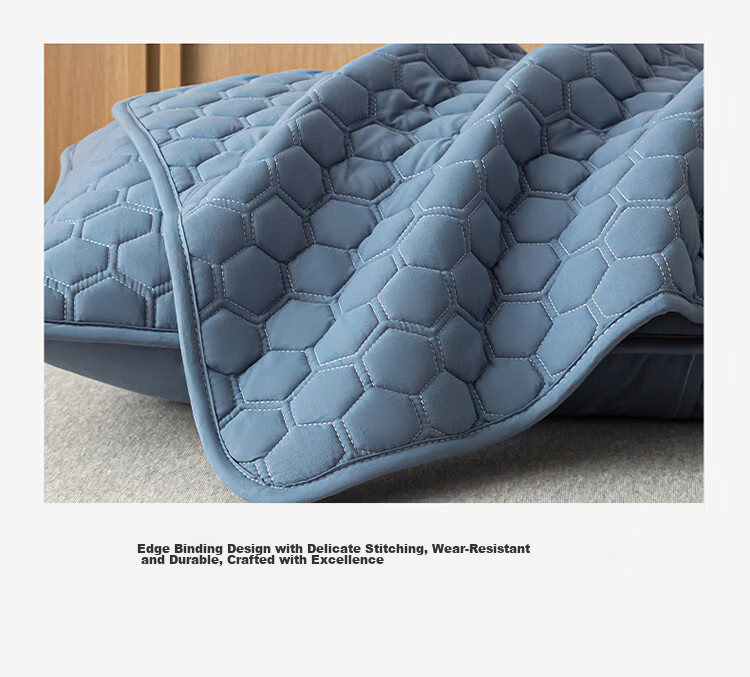 MUJI Class A Quilted Pillowcase with Pillow Core Isolation Layer, Household Anti-Oil and Dirt-Proof Pillowcase, 48x74cm Single Piece 14