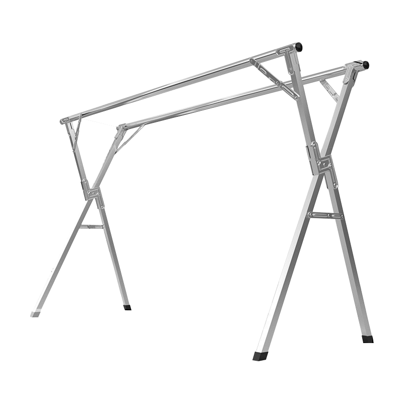 40,000km Folding Clothes Drying Rack Floor-Standing Telescopic Rod Indoor Outdoor Balcony Carbon Steel Quilt Drying Tool