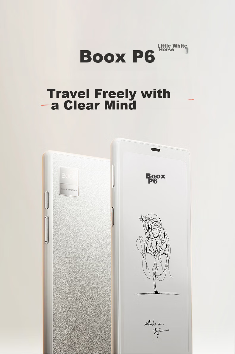 BOOX P6 Pro Little White Horse 6.13-inch E-Reader E-Ink Screen Tablet Small Screen Reader Infinite Black New Release 7
