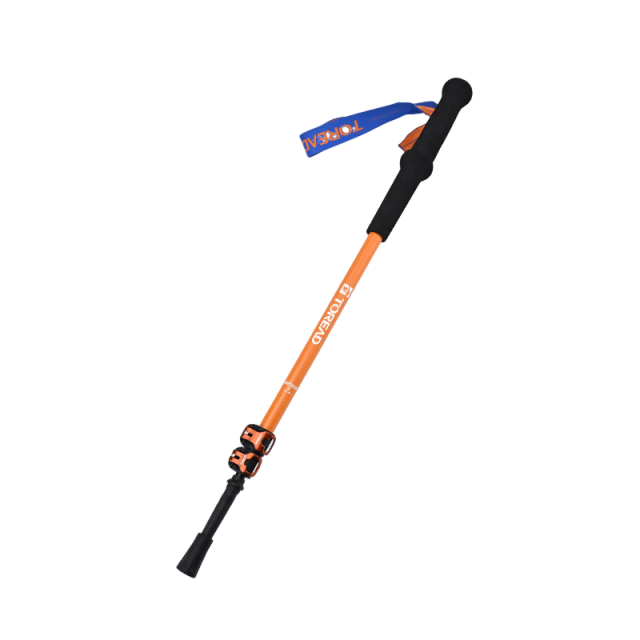 TOREAD Blon Trekking Pole 3K Carbon Fiber Outdoor Telescopic Hiking Mountaineering Stick Wild Orange
