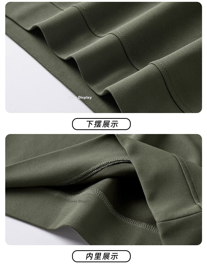 JEEP Men's Sweatshirt, Spring And Autumn Long-Sleeve T-Shirt, Casual Loose-Fitting Top, Undershirt for Fall, Army Green, XL 16