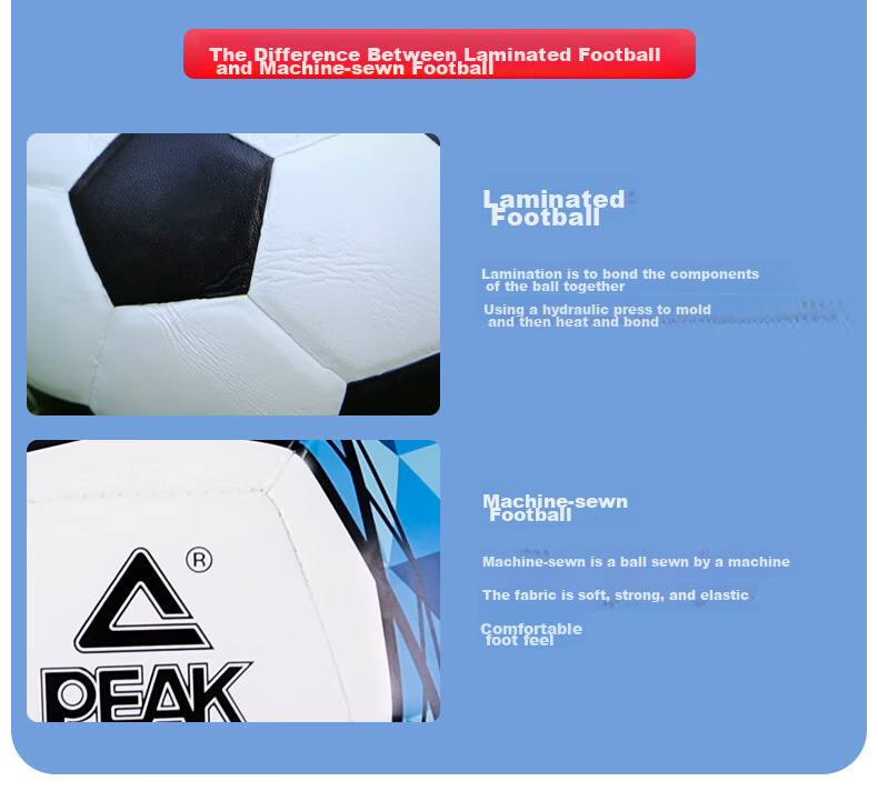 Peak Soccer Ball Size 5 Adult Children Standard World Cup Professional Match Training Youth Primary School White Pink 5