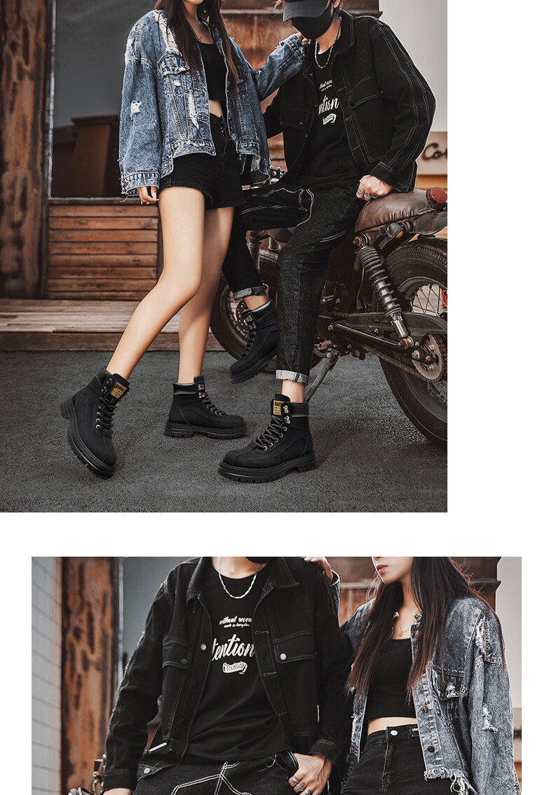 Bull Family Martin Boots Men Autumn Winter New British Style Men's Boots Thick Sole Genuine Leather Work Boots Men 10