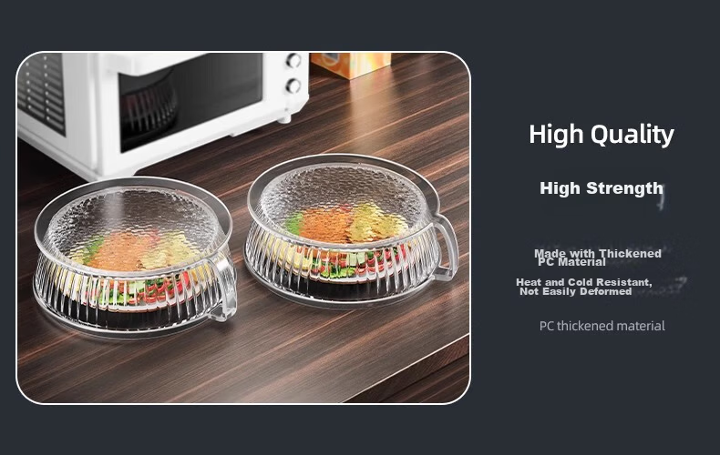 JiaDu Microwave Splash-Proof Cover High-Temperature Resistant Plastic Bowl Lid Household Oil-Proof Microwave Heating Cover Special Heat Dish Cover 30