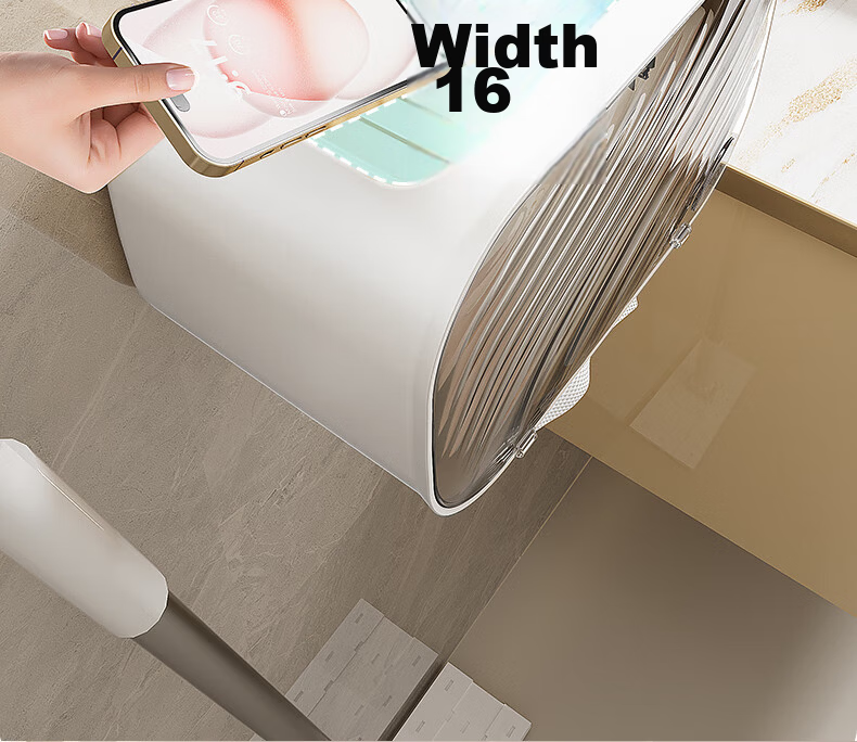 Baoshi Wall-Mounted Toilet Paper Holder No-Drill Tissue Box Facial Towel Storage Rack White 8