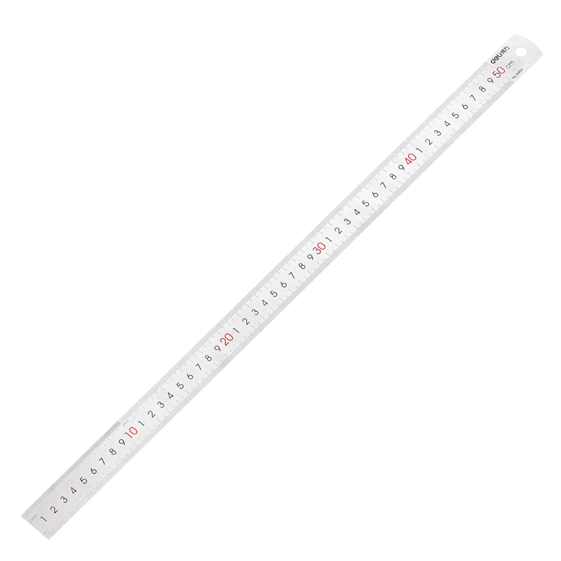 Deli (deli) 50cm Stainless Steel Ruler Measuring Drawing Scale with Formula Conversion Table Office Supplies 8464