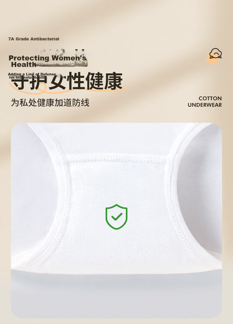 Baicaoyuan Disposable Cotton Women's Sterilized Maternity Postpartum Menstrual Period Wash-Free Daily Use Travel 5-Pack XXL Underwear 7