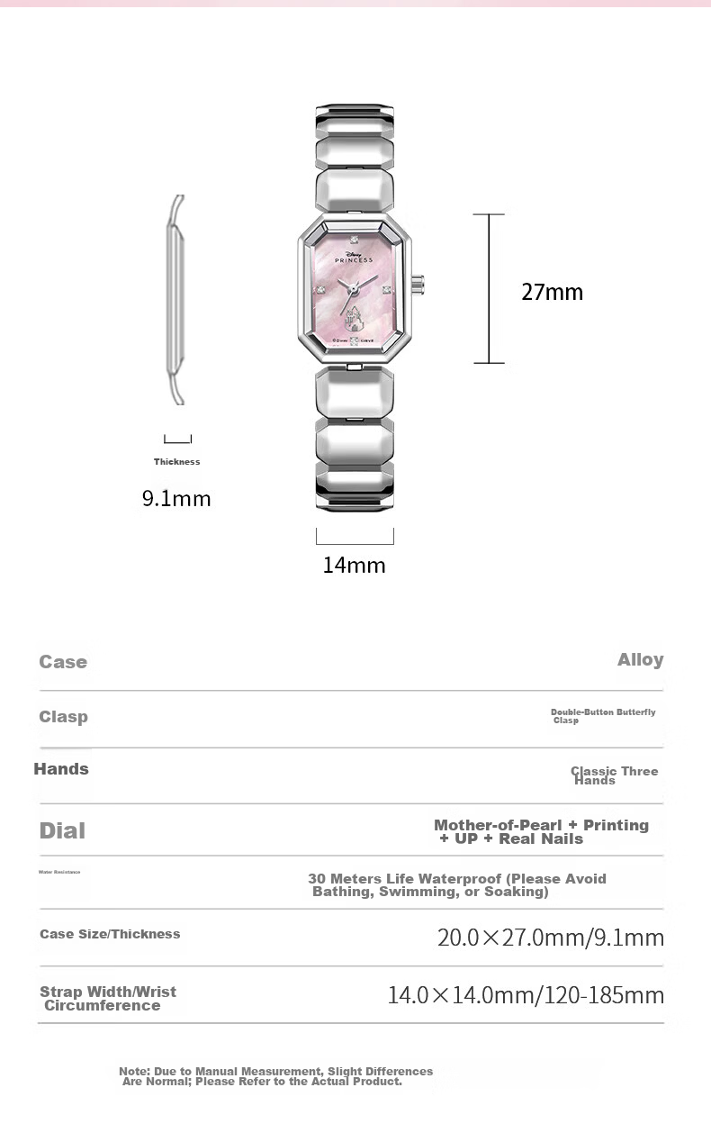 Disney Sugar Cube Series Women's Watch Cool Ice Candy Summer Niche Elegant Small Silver Dial Gift for Girlfriend 11