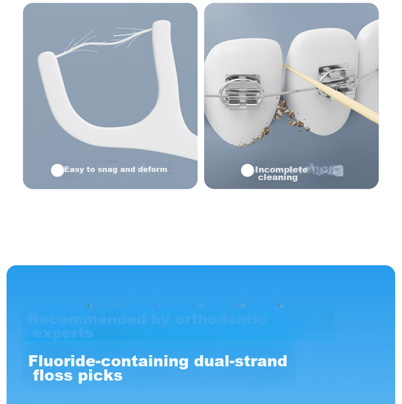 Breath Ocean Round Floss Picks 50pcs*8 Boxes Dental Floss Toothpicks Ultra-fine Portable Family Pack 4