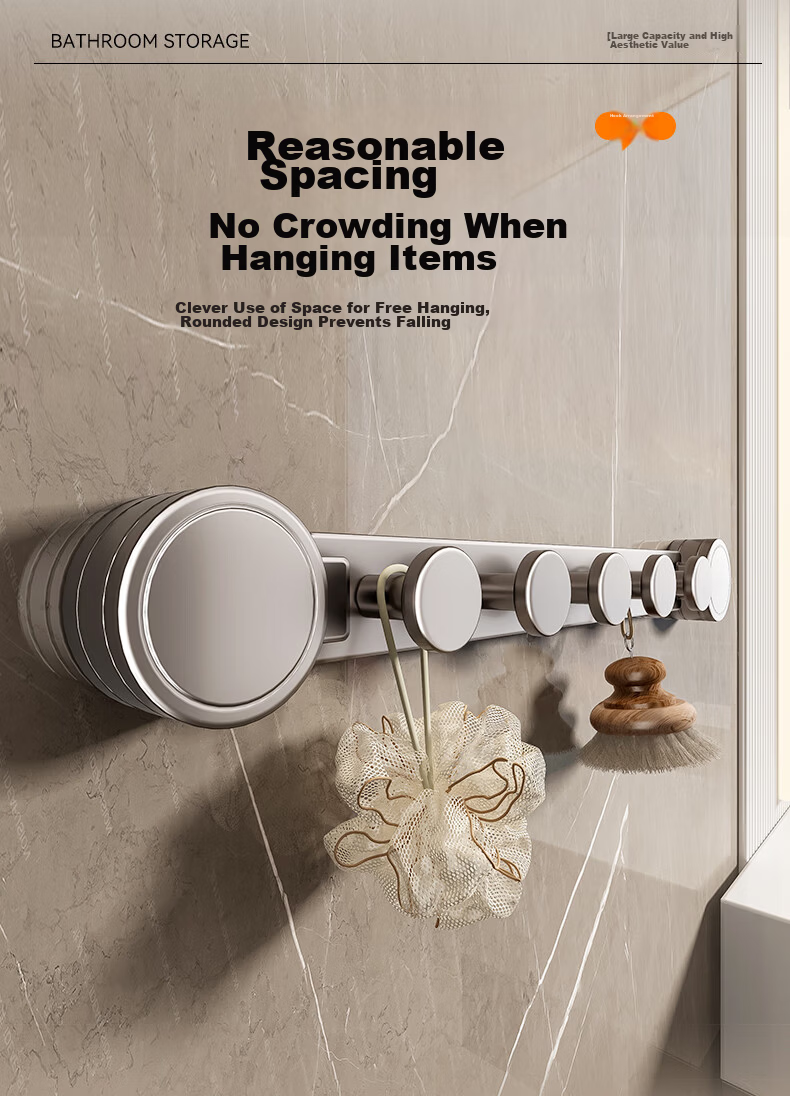 Baihan Suction Cup Towel Rack No Drilling Bathroom Storage Rack Shower Accessories Toilet Bathroom Towel Holder Hanging Rack 9
