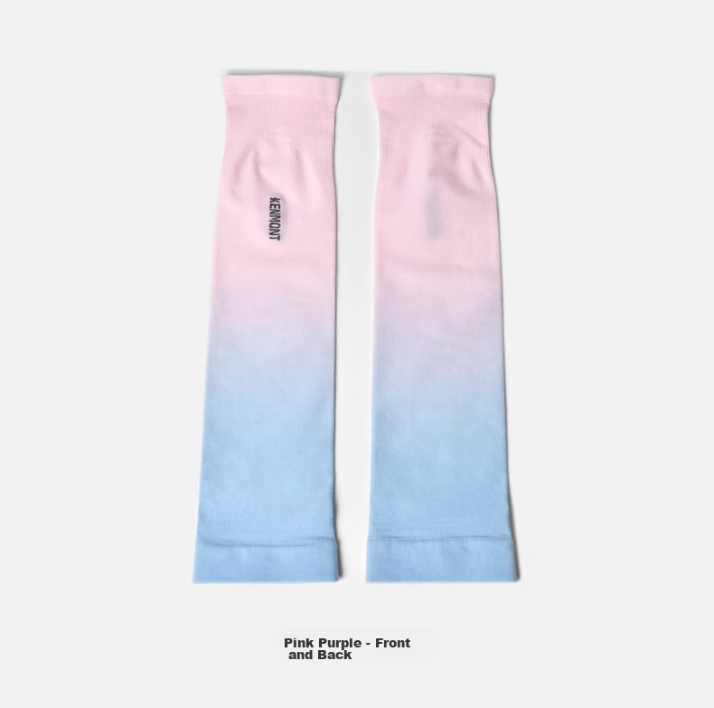 Kenmont Kids Gradient Color Cycling Sports Cooling UV Protection Ice Sleeves Mid-Length Skin-Friendly Arm Sleeves KM-4486 15