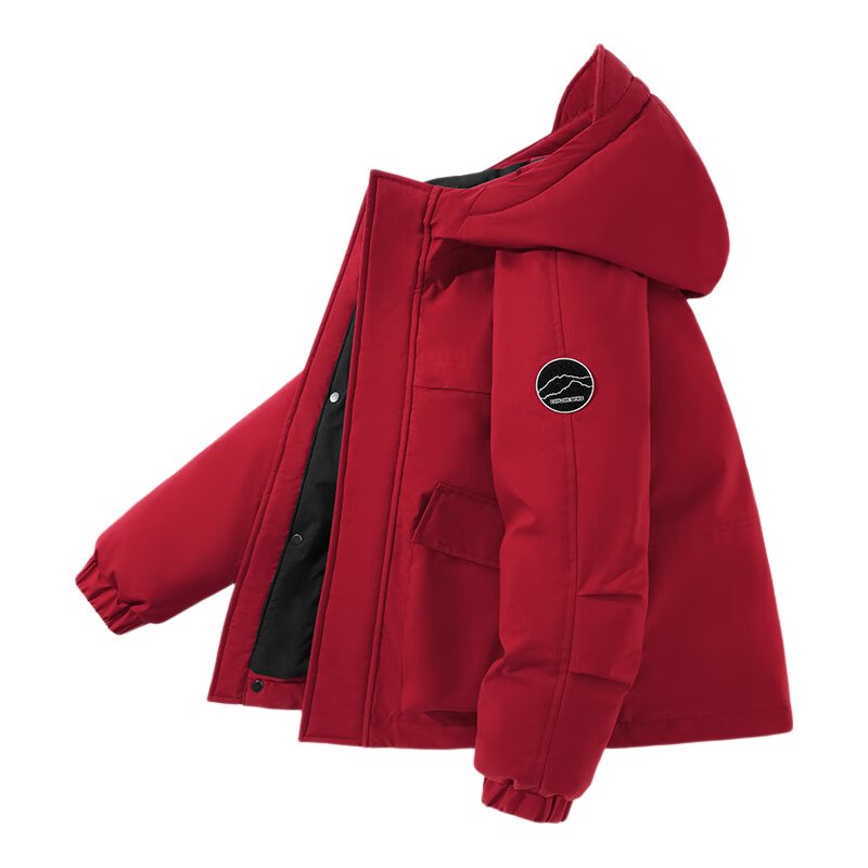 Baleno Kids Winter 2025 New Thickened Fleece Lined Waterproof Cotton Jacket Red Boys Girls Outerwear