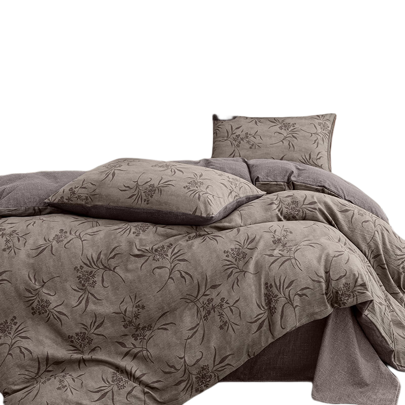 CROWN Four-Piece Bedding Set for 1.5/1.8m Bed, High-End Luxury All-Season Quilt Cover, Pillowcases, 200x230cm, Suitable for Naked Sleep