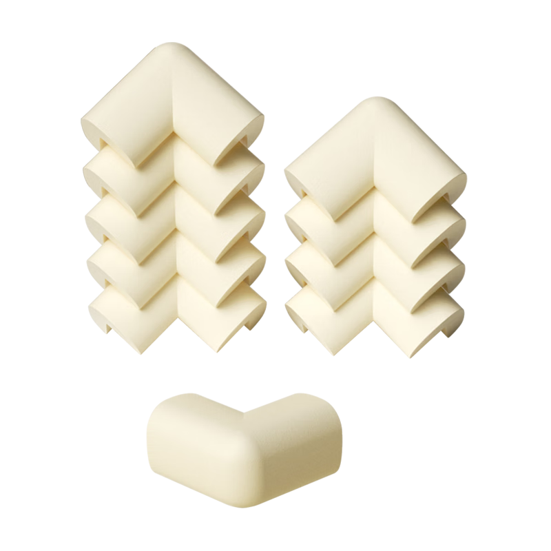 Beideli L-Shaped Self-Adhesive Corner Guards Baby Child Safety Corner Protectors Thickened Off-White 3M Adhesive 12 Pieces