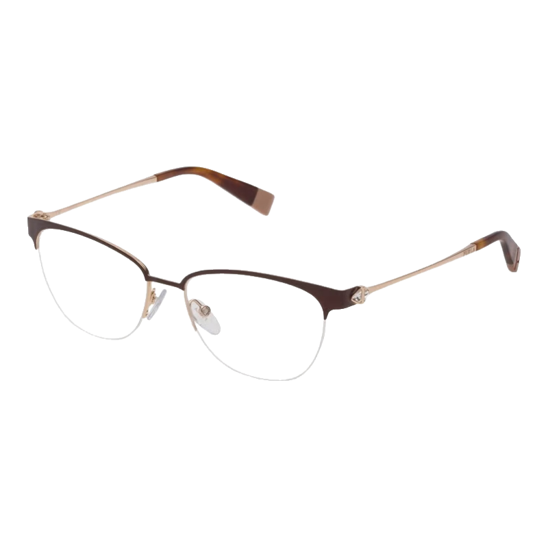Furla Full-Rim Women's VFU188S Commuter Prescription Optical Eyeglass Frame 5308R2 Bright Rose Gold