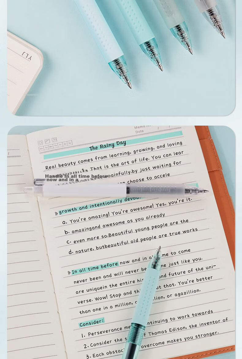 Snowhite Retractable Gel Pen for Students, 0.5mm Bullet Tip, Exam Carbon Ink Pen, Smooth Writing, Black, Refillable, G-305 Black, 4 Pcs 11