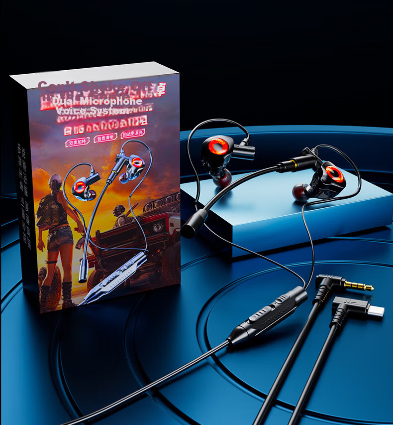 Zhiguozhe [Hot Sale 10 Million+] Wired Gaming Earphones Type-C In-Ear 2026 Latest Dedicated Sound Positioning Computer Microphone 2-in-1 HiFi Delta 24