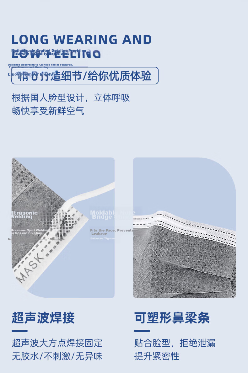 Baoweikang K23 Disposable Activated Carbon Mask Four-Layer Anti-Droplet Anti-Smog Anti-Odor Renovation Dust Pollen Protective Mask (1 Box of 50) 10