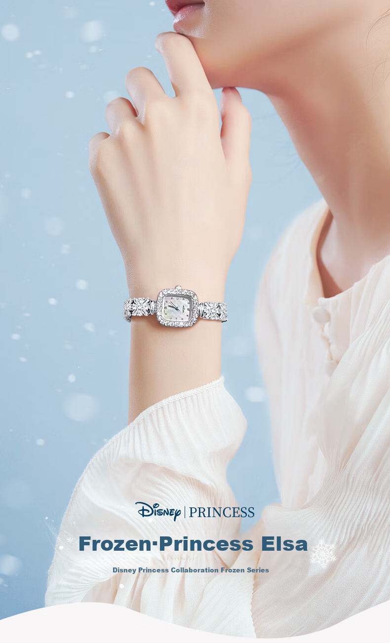 Disney Dreamy Snow Girls Quartz Watch Luxury Niche Gift for Girlfriend and Best Friend Birthday 1