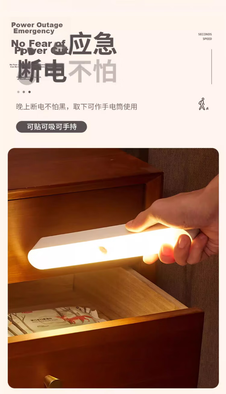 Heartfelt Human Sensor Rechargeable Magnetic Night Light Bedroom Bedside Portable Atmosphere Cool Glow Lamp 16