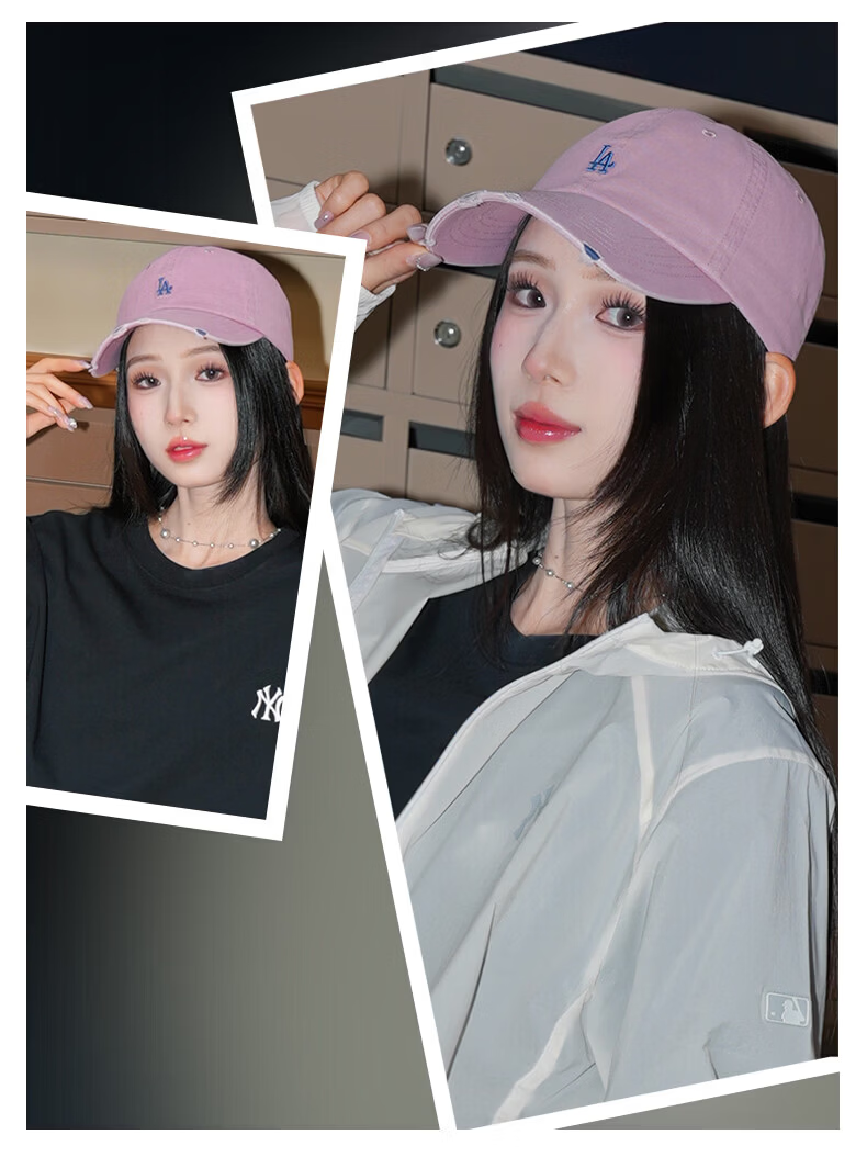 MLB Unisex Vintage Soft Top Baseball Cap 26 Spring New 3ACPB096N-07SBS-F Worn by Zhang Ruonan 16