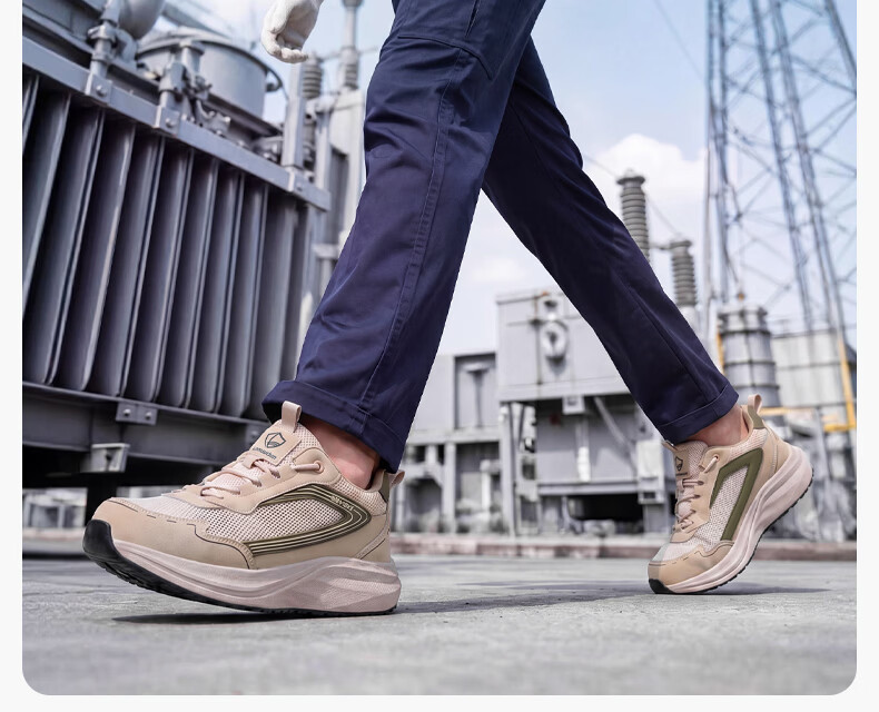 BlueOwl Shield Men's Summer Breathable Insulated 10KV Anti-Smash Anti-Puncture Ultra-Light Non-Slip Safety Work Shoes D331BKV Size 42 19