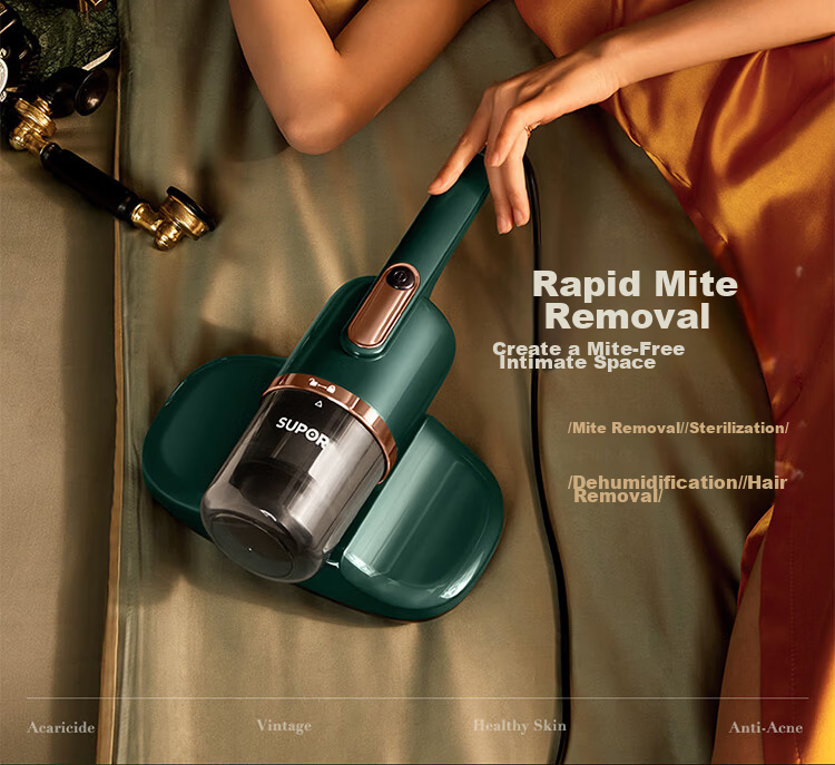 Supor Mite Removal Device Bed Treasure High Performance Large Suction UV Double Vibration Patting High Temperature Sterilization Heat Drying Dehumidification Dual Cup Mite Separation Home Vacuum Clean 4