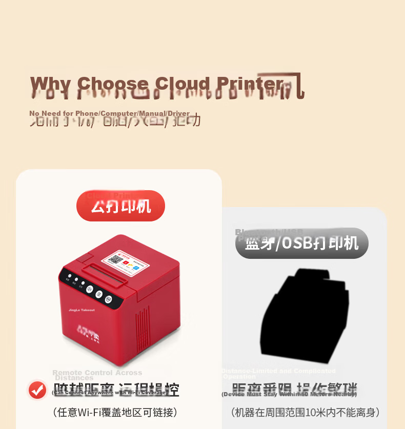 Gprinter Cube JD Meituan Eleme Douyin Full-Automatic 58mm Thermal Receipt Printer Cloud Printer WiFi + Real Voice 6