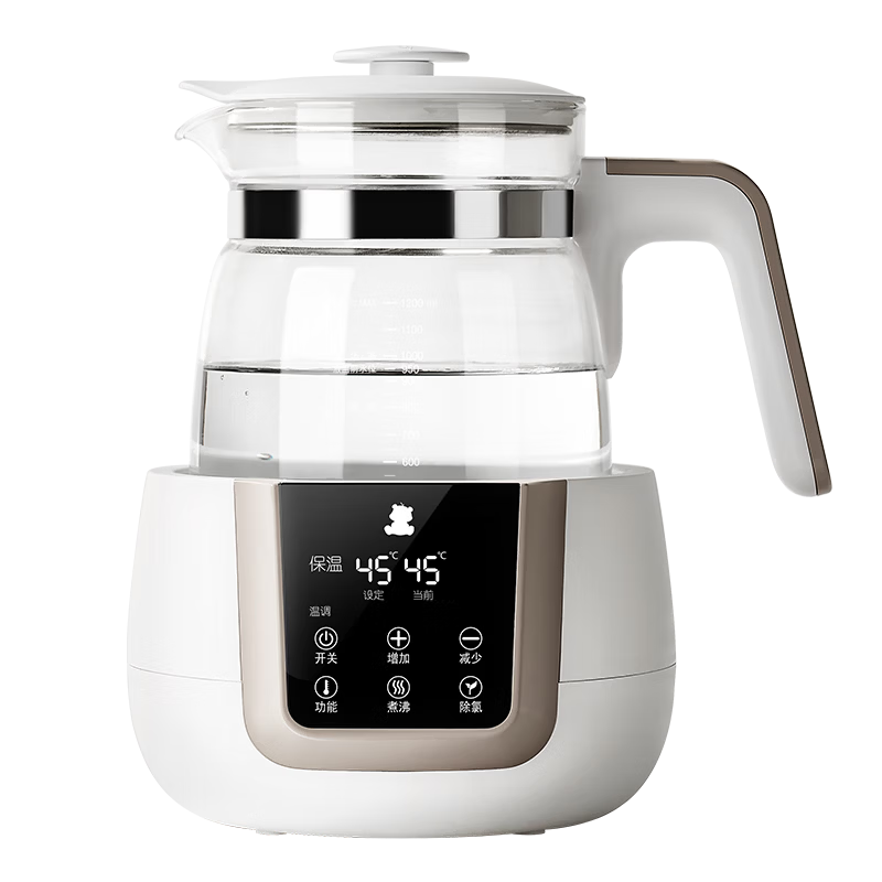 Little White Bear Thermostatic Kettle Baby Milk Warmer Bottle Milk Powder Brewing Kettle 1.2L Electric Kettle 0857