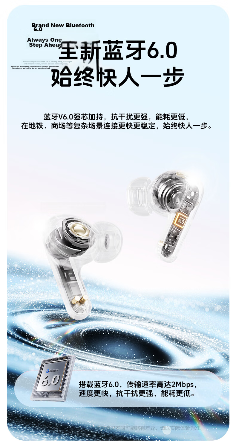 Tonemay M4 [True HiFi Sound Quality] Wireless Bluetooth Earphones, In-Ear Active Noise Cancellation, Long Battery Life, for Running, Sports, Calls, E-Sports Gaming, Universal, Valentine's Day Gift, New Year Black 16