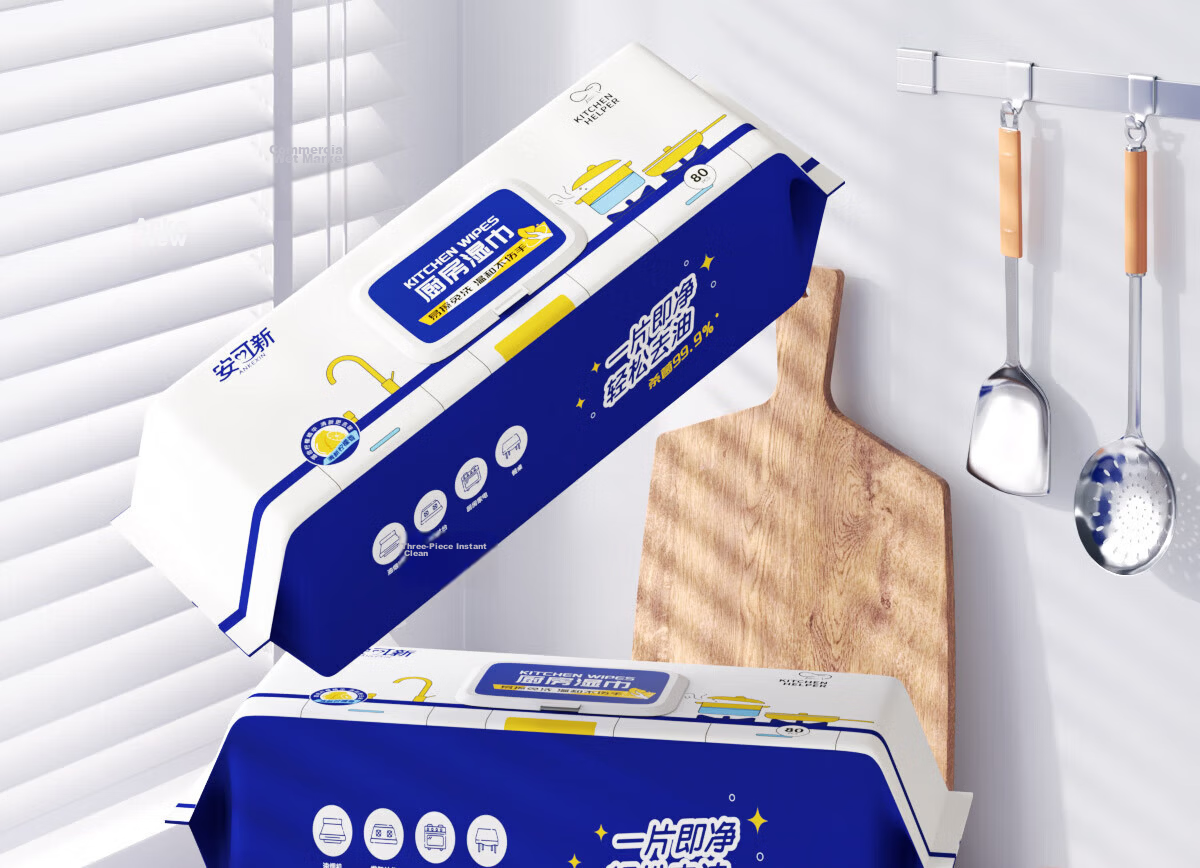 Ankexin Disposable Cleaning Cloths 400pcs Kitchen Cleaning Non-Woven Absorbent Oil-Removing Wipes 20x20cm 2