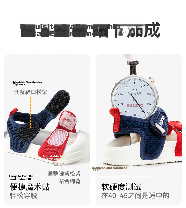 Cheerful Mario Children's Sandals, Boys' 2025 New Summer Sports Sandals, Infant Boys' Non-Slip Baby Beach Shoes, Girls' Sandals 9
