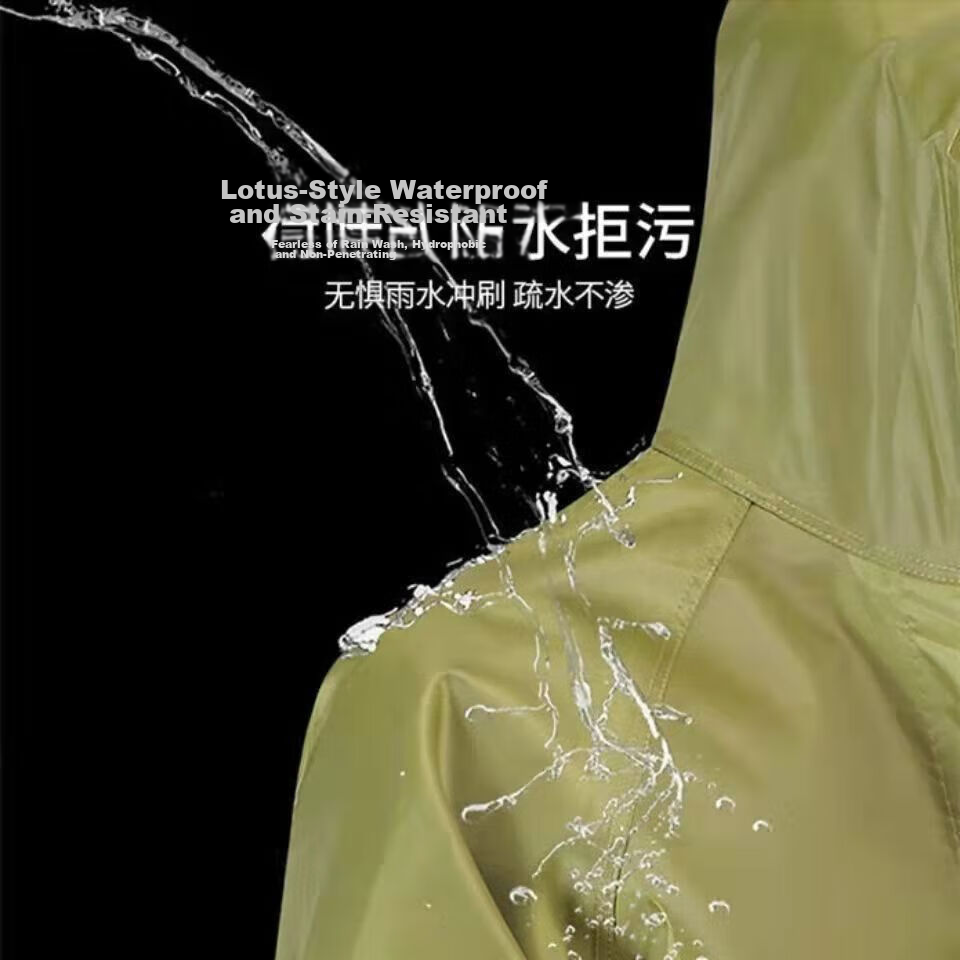 Shangyou Bufan Adult Long Reflective Full-Body Raincoat One-Piece Stormproof Workwear with Hood and Visor for Security and Property Management 13