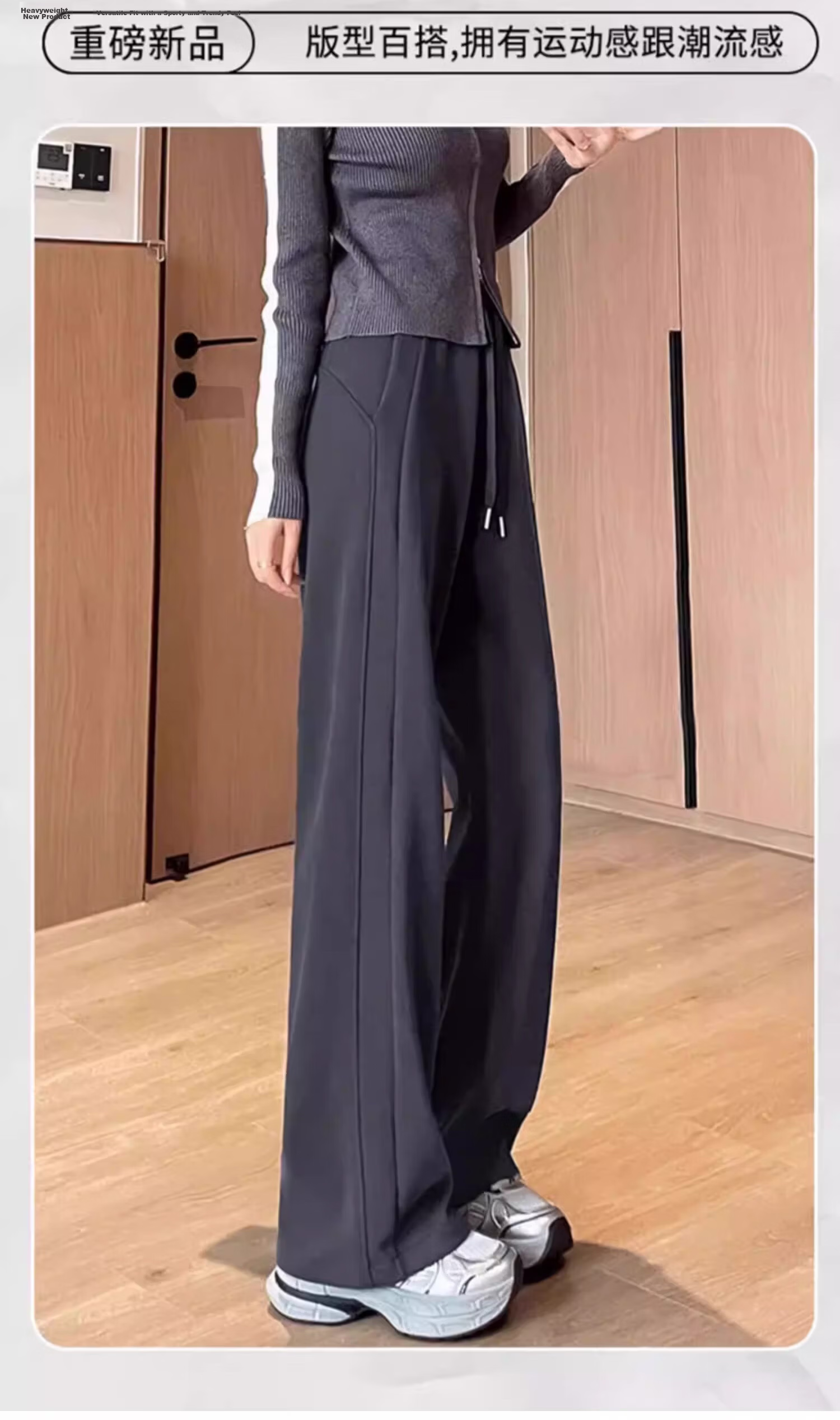 La Chapelle Women's Narrow Fit Sports Pants Spring Thin Wide Leg Casual Pants Summer Straight Leg Sweatpants White Gray 4XL 3
